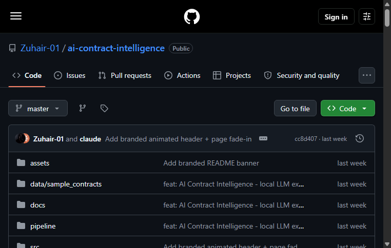 AI Contract Intelligence